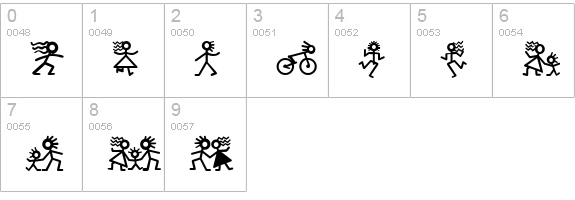 Mini Pics L'il Folks Regular numbers 0-9 preview