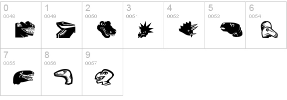 Mini Pics Lil Dinos numbers 0-9 preview