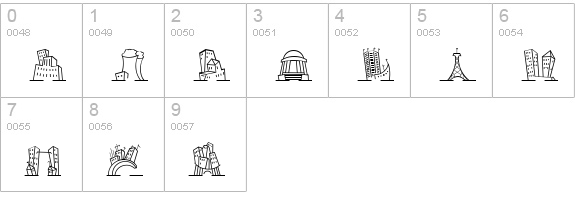 Mini Pics Naked City Day numbers 0-9 preview
