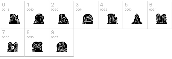 Mini Pics Naked City Night numbers 0-9 preview