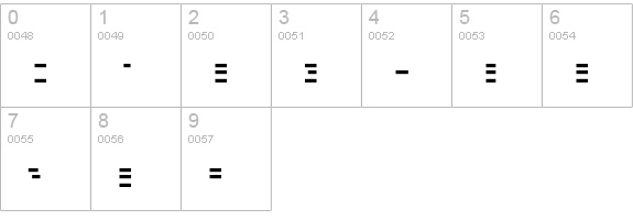 Minimum-BNoirHorizontal numbers 0-9 preview
