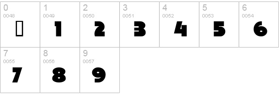MinstrelPosterWHG numbers 0-9 preview