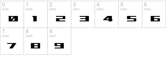 Mirage Eng numbers 0-9 preview