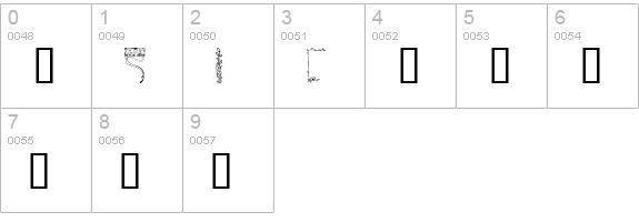 MirrorImage  numbers 0-9 preview