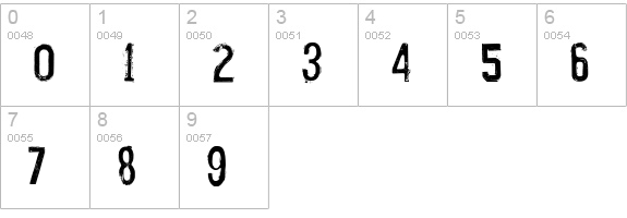 Misproject numbers 0-9 preview
