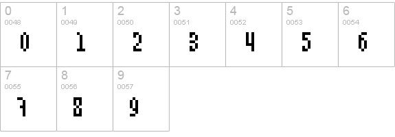 Mixelate numbers 0-9 preview