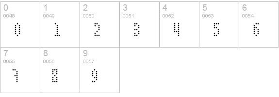 Mixelate II numbers 0-9 preview