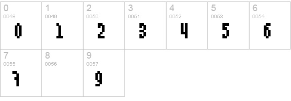 Mixelate III numbers 0-9 preview