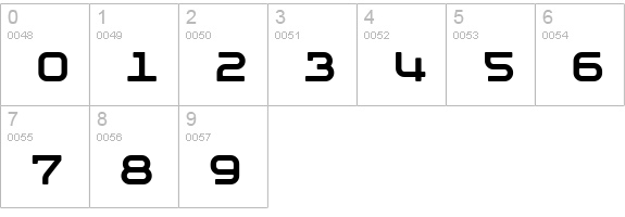 Moby regular numbers 0-9 preview