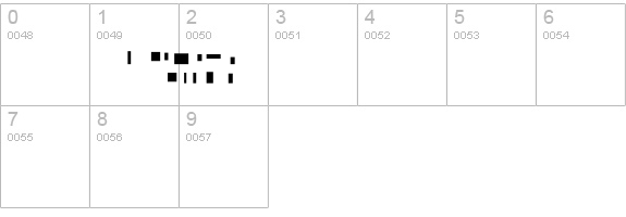 Mode01 numbers 0-9 preview
