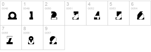 Modern Art NF numbers 0-9 preview