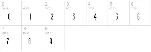 ModulaSerif Regular numbers 0-9 preview