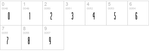 ModulaTall numbers 0-9 preview