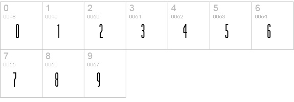 ModulaTall Regular numbers 0-9 preview