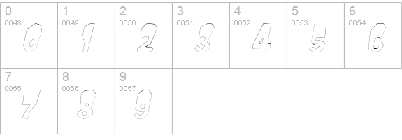 MondoOutline Oblique numbers 0-9 preview