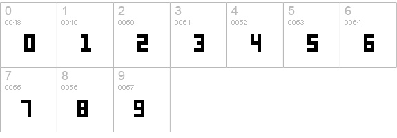 monooge 05_56 numbers 0-9 preview