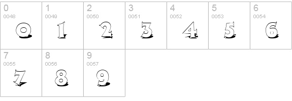MonophonShadow numbers 0-9 preview