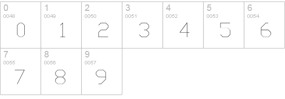 Monotxt numbers 0-9 preview