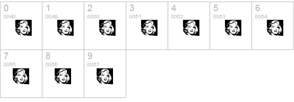 Monroe Dingbats numbers 0-9 preview