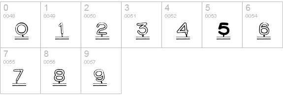MontaplexOutline numbers 0-9 preview