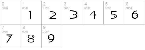 MoonBow numbers 0-9 preview