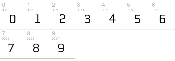 MorganAvec RegularFigures numbers 0-9 preview