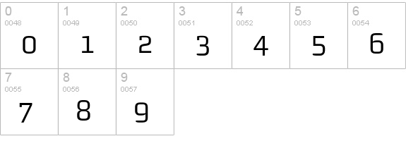 MorganAvec RegularOffice numbers 0-9 preview