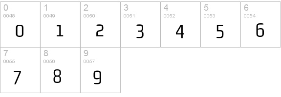 MorganSansCond RegularOffice numbers 0-9 preview
