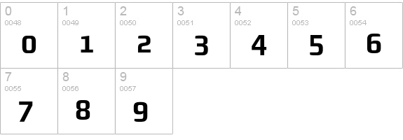 MorganSnExpert Bold numbers 0-9 preview