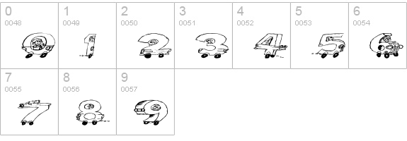 Motoring numbers 0-9 preview