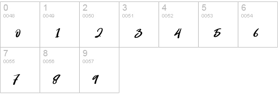 Mountain numbers 0-9 preview