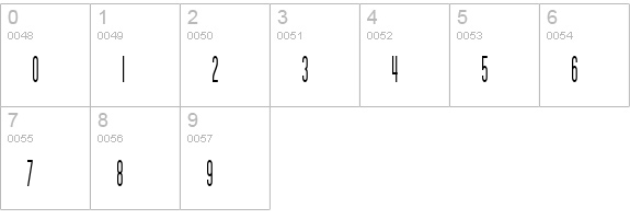 Movie Poster Condensed numbers 0-9 preview