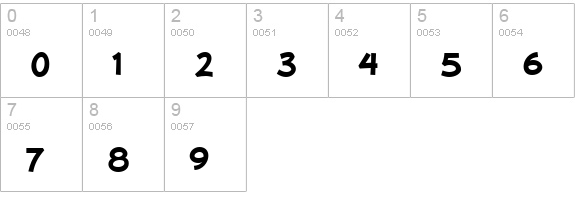Mufferaw Bold numbers 0-9 preview