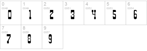 Murdano numbers 0-9 preview