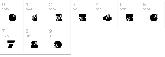 Muse Display SSi numbers 0-9 preview