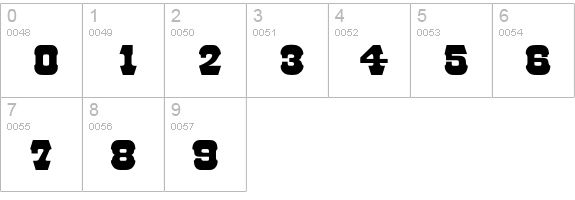 Mustang numbers 0-9 preview