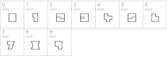 Mutter numbers 0-9 preview