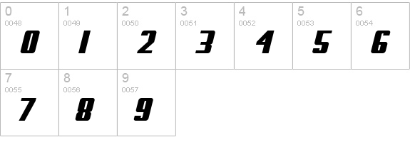 My Puma Oblique numbers 0-9 preview