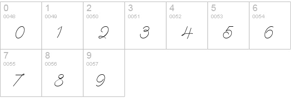 MyDearWatsonNF Medium numbers 0-9 preview