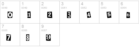 MysteryEF-Black numbers 0-9 preview