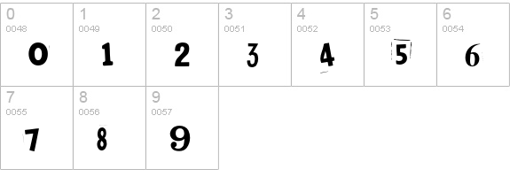 MysteryEF-White numbers 0-9 preview