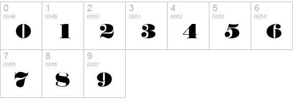 N790-Modern-Regular numbers 0-9 preview