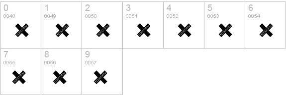 Nantronte numbers 0-9 preview