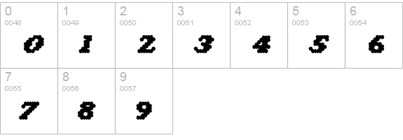 Narly-Bold numbers 0-9 preview
