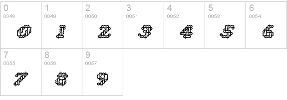 NarlyInline numbers 0-9 preview