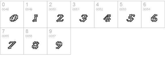 NarlyInlineInline numbers 0-9 preview