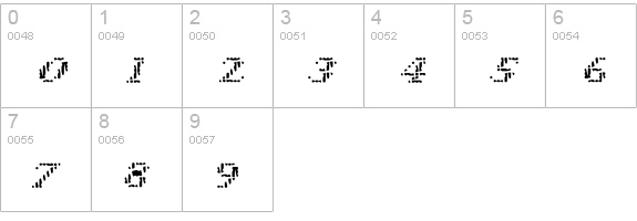 NarlyLightLight numbers 0-9 preview