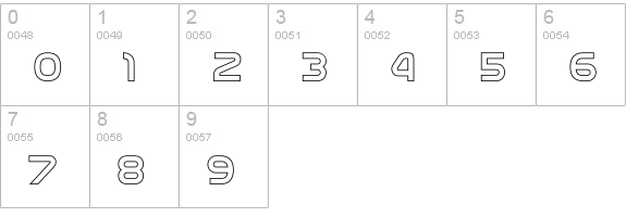 Nasalization Outline numbers 0-9 preview