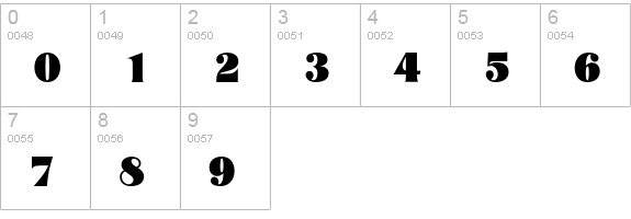 NashvilleEF-Heavy numbers 0-9 preview