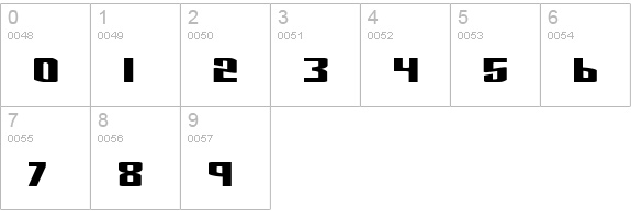 National Express Expanded numbers 0-9 preview